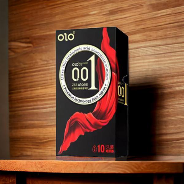 Bao Cao Su OLO 001 Đen Square Black Siêu Mỏng - Hộp 10 Cái Bcs