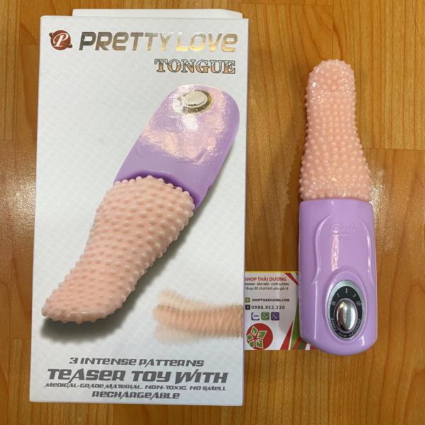 Nơi Bán Lưỡi Liếm Siêu Gai prettylove Tongue 3 Chế Độ Rung Kích Thích Cực Mạnh Dùng cho Nữ