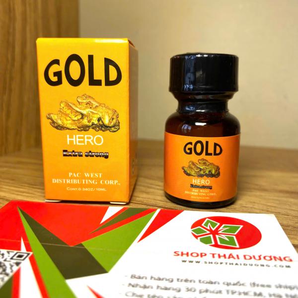 Popper Gold Hero 10ml – PWD USA, Tăng Khoái Cảm Cực Đỉnh Cho Top Bót