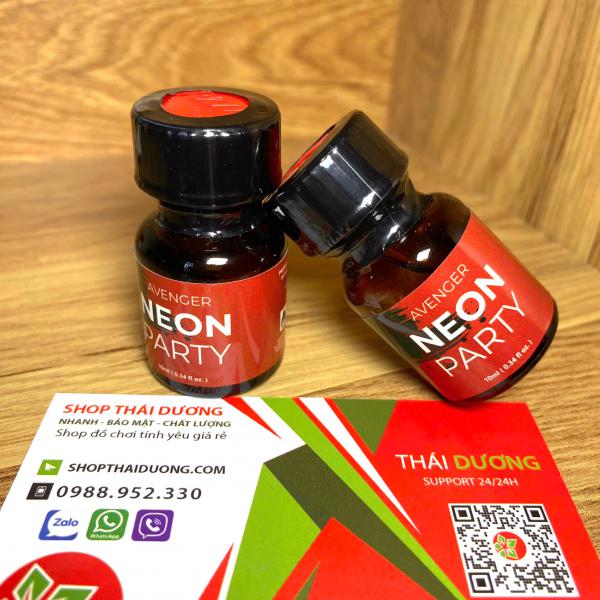 Popper Neon Party 10ml USA – Hưng Phấn Tức Thì, Đê Mê Tột Đỉnh