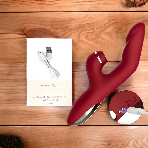 Sextoy Dương Vật Giả Hình Ngón Tay - Kết Hợp Nhánh Phụ Liếm Hút & Toả Nhiệt - Shop Sextoy