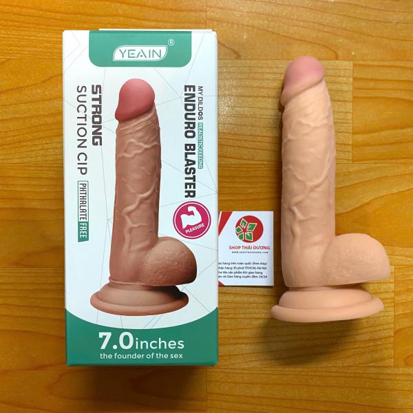 Sextoy Dương vật Giả Hít Tường Yeain 7.0 Có Bìu Silicon Siêu Mềm Chính Hãng - Bán Sextoy Cấp Ở