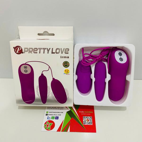 Trứng Rung 2 Đầu Pretty Love Irma – 12 Chế Độ Rung Mạnh, Dùng Pin, Kích Thích Đa Điểm