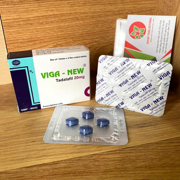 Viên Uống Cường Dương Viga 20mg Kéo Dài Quan Hệ Vỉ 4 Viên Cho Nam