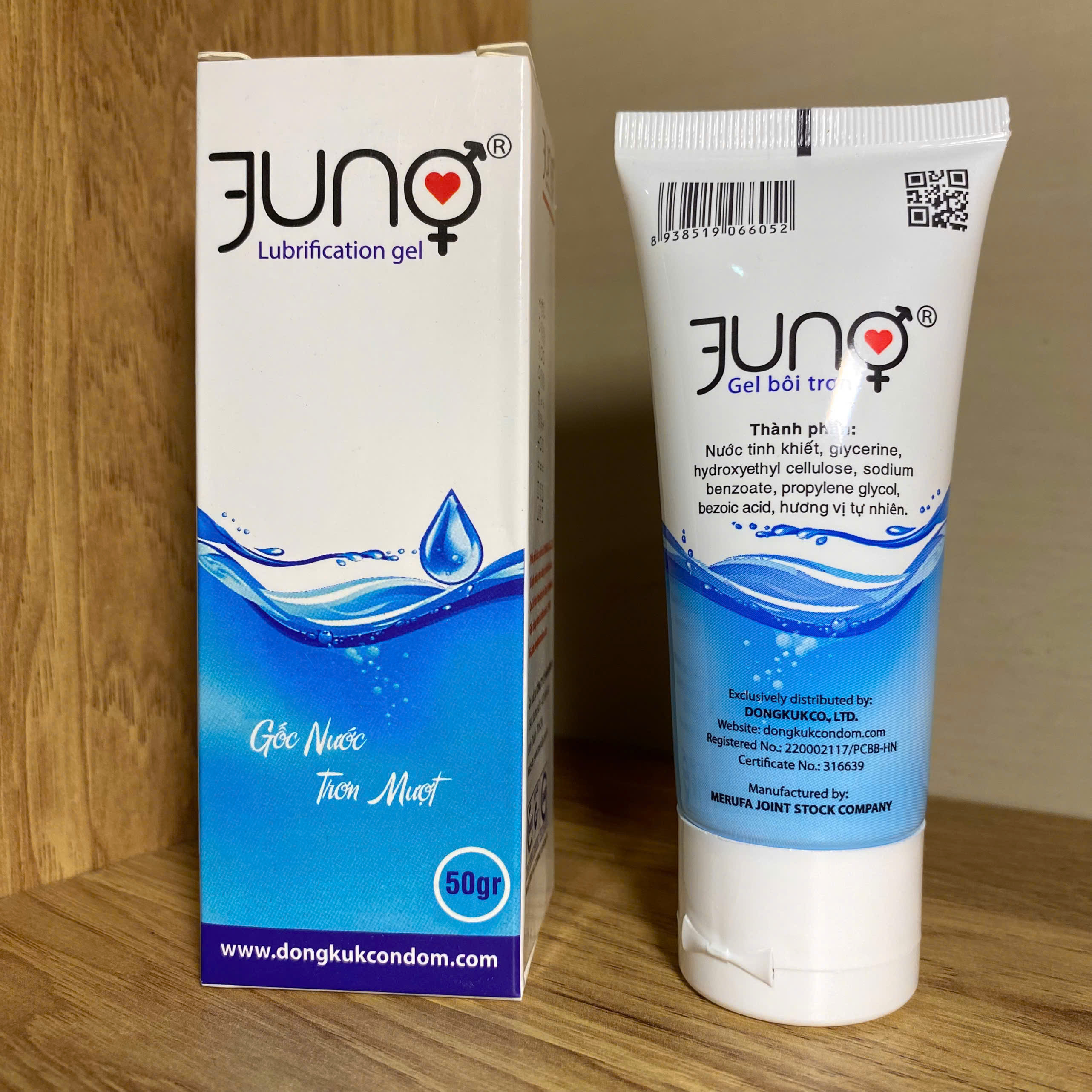 Phân phối Gel Bôi Trơn Juno Tạo Cảm Giác Mát Lạnh Chai Gốc Nuước 50g hàng xách tay