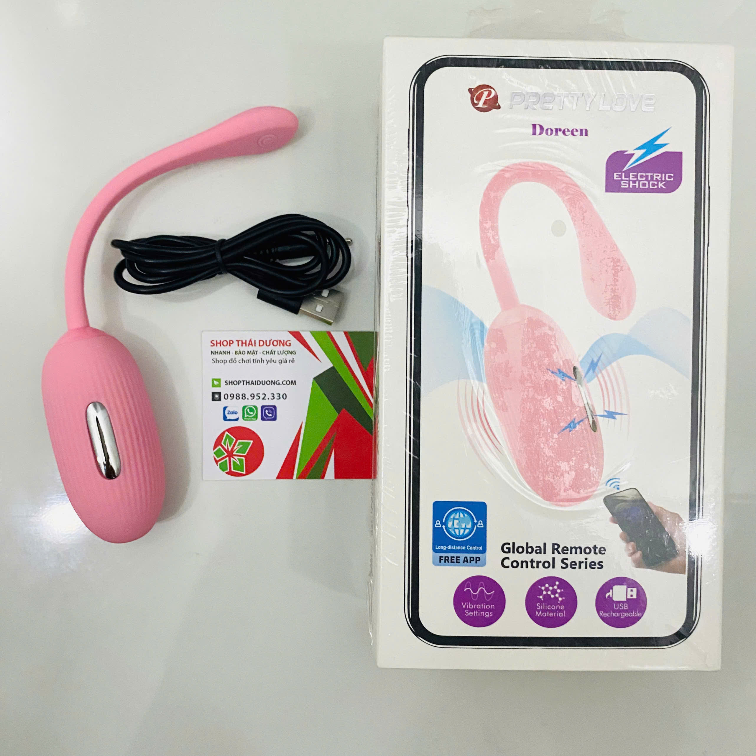 Trứng Rung Điều Khiển Bluetooth Pretty Love Doreen – Tăng Khoái Cảm Với Sốc Điện