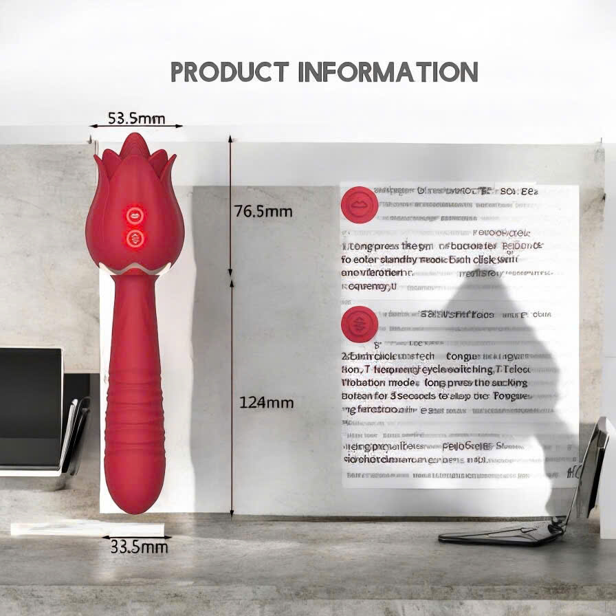 Cửa hàng bán Sextoy Dương Vật Giả Rung Thụt - Kết Hợp 1 Đầu Lưỡi Liếm Hoa Hồng Cực Mạnh Cho Nữ Tự hàng xách tay