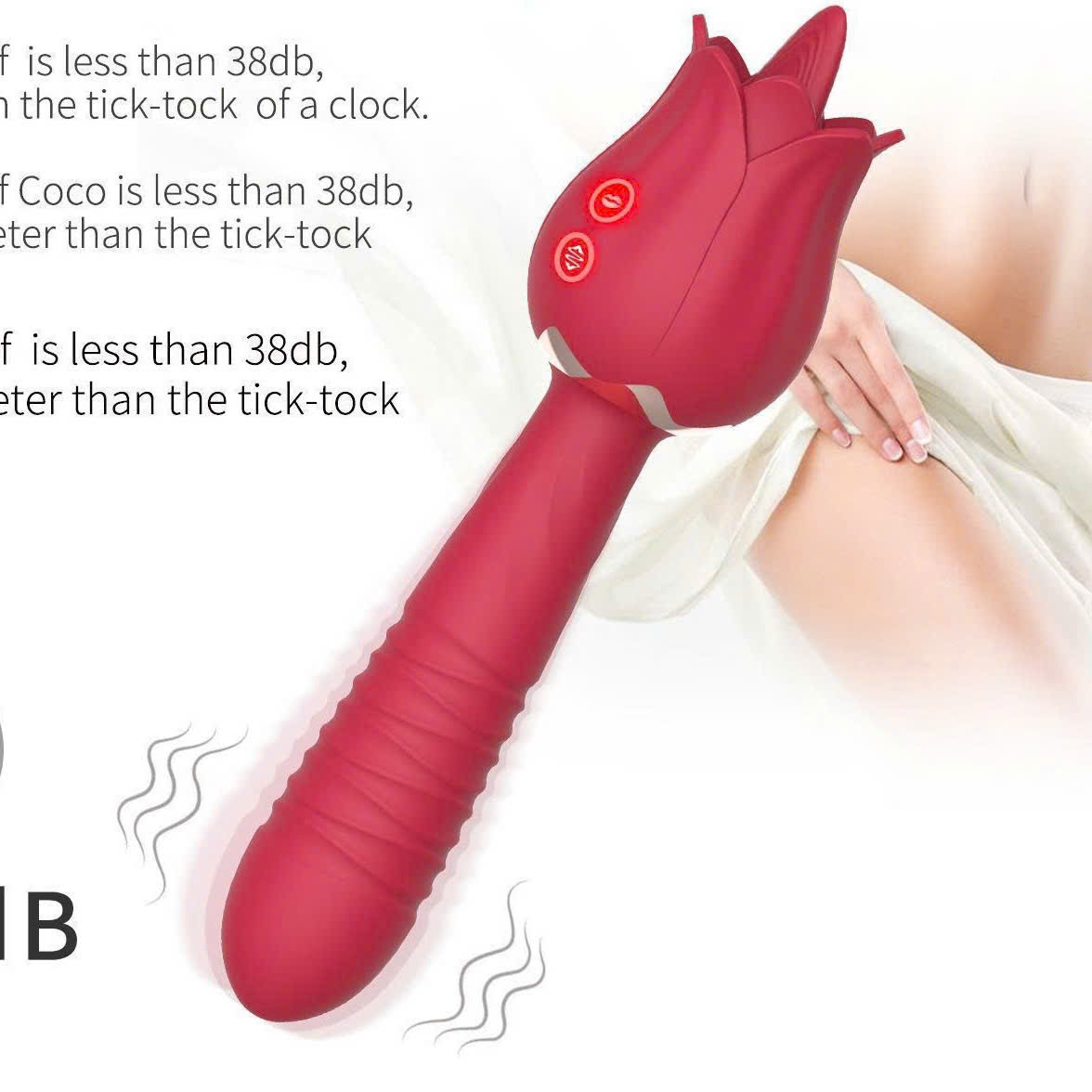 Cửa hàng bán Sextoy Dương Vật Giả Rung Thụt - Kết Hợp 1 Đầu Lưỡi Liếm Hoa Hồng Cực Mạnh Cho Nữ Tự hàng xách tay